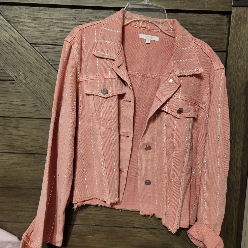 Rhinestone denim jacket